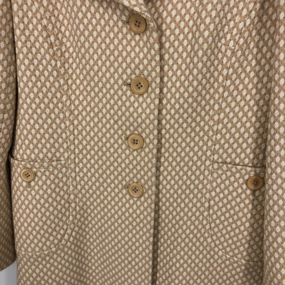 Ann Taylor Wool Blend Patterned Midi Peacoat Sz 1… - image 3